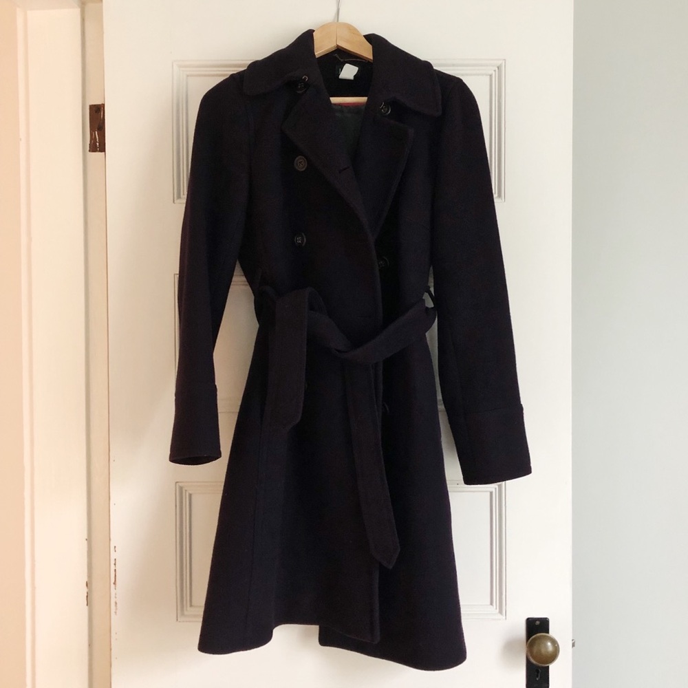 Navy blue pea coat